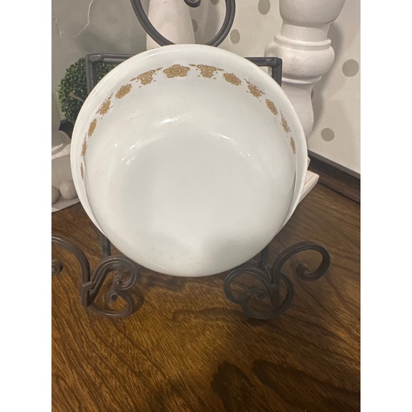 Pyrex Other - Vintage Corelle Butterfly Gold White Floral soup cereal bowl 6" dishwater read